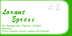 lorant egresi business card
