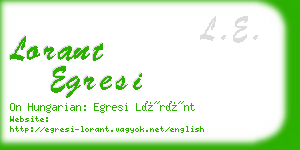 lorant egresi business card